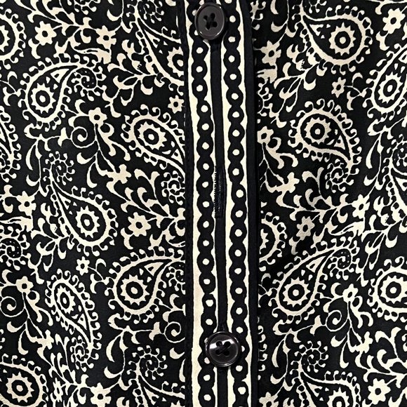 Ann Taylor LOFT Petites Blue and White Paisley Romper - Picture 4 of 5